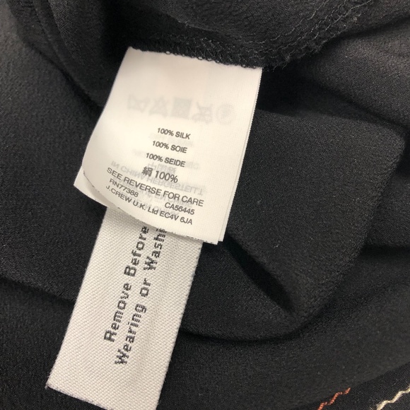 Madewell black silk stitch tie-back top size S - Picture 12 of 13